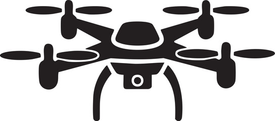 black flying drone vector illustration