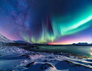 northern lights in space