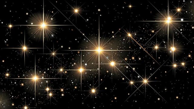 Stunning cosmic star field with bright stars and shimmering effects for space enthusiasts