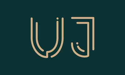 UJ U uj initial logo | initial based abstract modern minimal creative logo, vector template image. luxury logotype logo, real estate homie logo. typography logo. initials logo