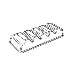 Candy bar outlined illustration in minimalist style  