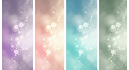 Abstract bokeh light effect background in various colors for banner design