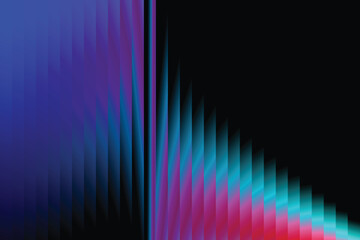 Abstract digital art with vibrant blue teal and magenta gradients streaking across a dark background