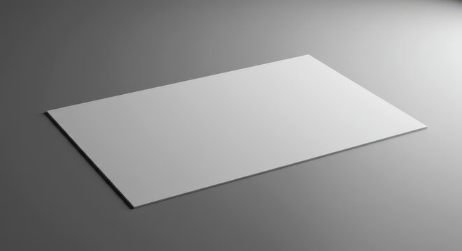A clean, stark white paper form lying flat on a minimalist desktop, symbolizing an open position, generic function, or starting framework, form, standard, potential