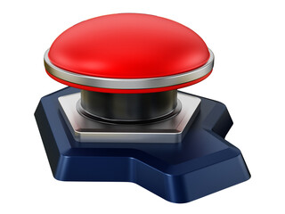 Red button on a transparent background