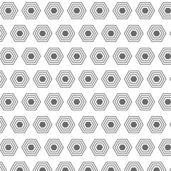Seamless pattern of gray hexagons for decoration