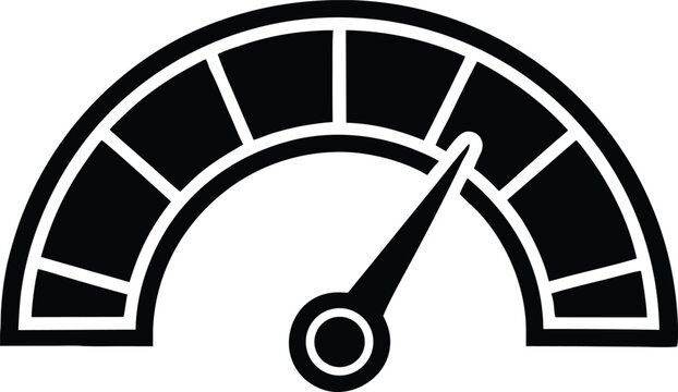 Energy efficiency meter icon silhouette