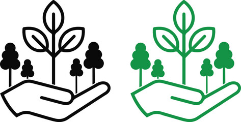 Forest protection icon