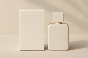 Luxury Perfume Box Packaging Mockups – Elegant Fragrance Bottle in Minimal Premium Gift Box Design