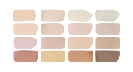 Collection of skin tone color swatches