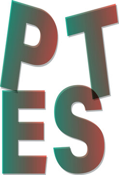 Bold, stylized letters spelling out PTES with a vibrant gradient effect.