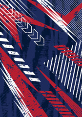 Abstract grunge textured sublimation sports jersey template