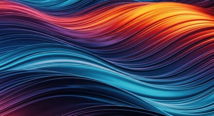 Fototapeta premium Vibrant abstract waves of color flowing in a dynamic swirl