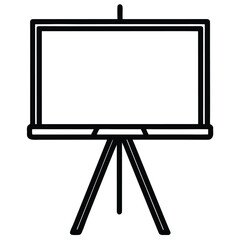digital whiteboard vector on white