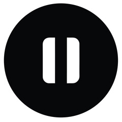 pause button icon on white