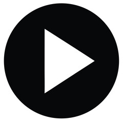 play button icon on white
