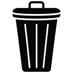 trash bin icon on white