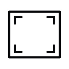 Square frame with corner brackets icon