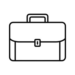 Black and white line art of a briefcase