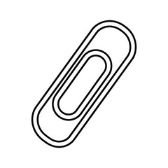Paper clip icon, office supply for document