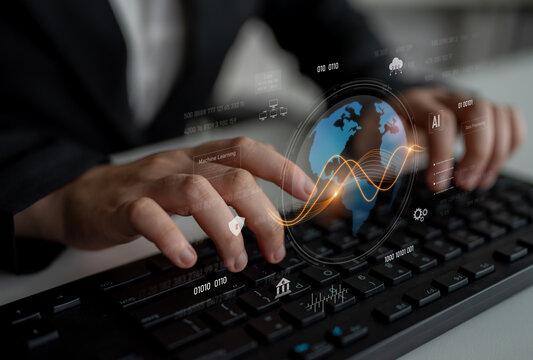 Global AI and data processing system enhances data, AI, and processing efficiency through digital network and global integration of intelligent technology Latch