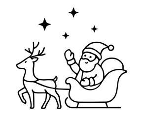 santa claus and his sleigh