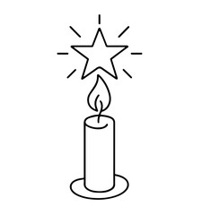 vector illustration of a candle