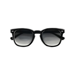 Fototapeta premium Black fashion sunglasses accessory isolated on white background with plastic frame and protective lenses for summer sun