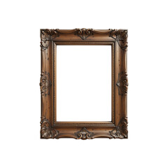 Ornate gold antique picture frame, vintage wooden art decoration border