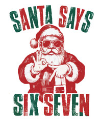 Santa Says 6 7 Christmas Clipart
