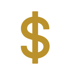 Dollar Sign Symbol Depicting Currency of United States and Global Financial Concept With Transparent Background