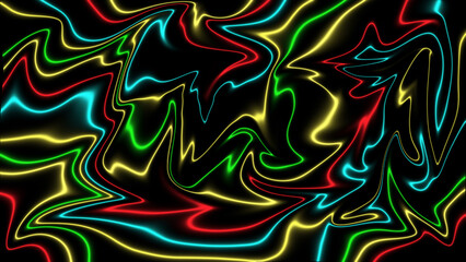 Vibrant Neon Light Abstract Swirl Background
