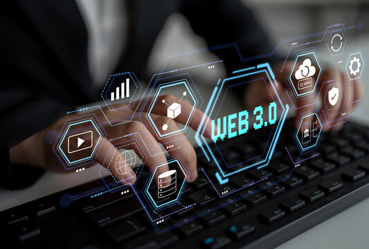A futuristic user interface for Web 3.0 technology and applications. An overview of decentralized services like DeFi, cloud storage, and security. Motif