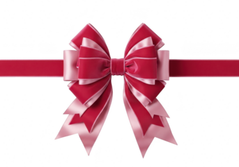 Elegant red velvet bow, perfect for adding a touch of sophistication to gift wrapping, decorations, and special occasions, creating a memorable impression isolated on transparent background