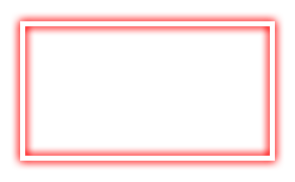 Glowing red neon rectangle frame for design use