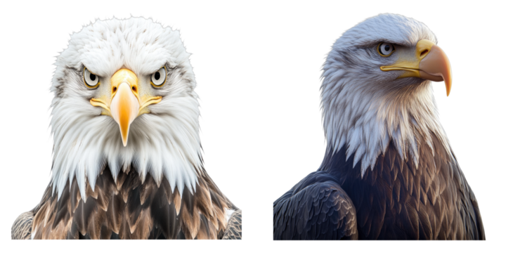  Majestic bald eagles looking at the camera