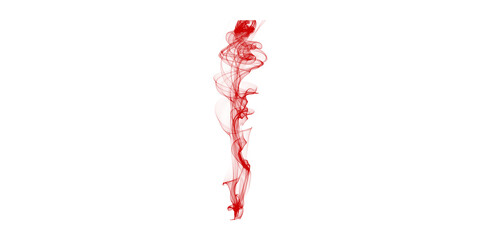 Abstract Red Smoke Trail Against Black Background Mysterious Essence Artistic Flame Ethereal Flow Dark Energy Isolated