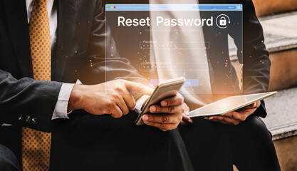 A web browser interface for the password reset function. This form allows a user to recover their account by entering and confirming a new, secure password for access. Fermion