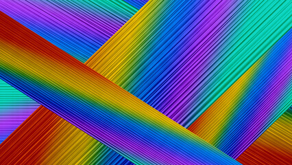 Vibrant rainbow colored lines abstract background with diagonal stripes colorful illustration for modern design