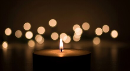 calm and peaceful evening ambiance with warm candlelight