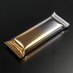 Metallic Foil Candy Bar Mockup with Dramatic Lighting