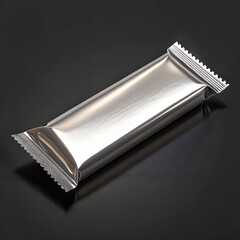 Metallic Bar Wrapper Mockup on Dark Background