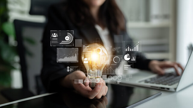 Data insights, charts, and analytics help visualize performance. Data drives strategy, analytics enhances growth, and data improves business outcomes through analytics. Latch