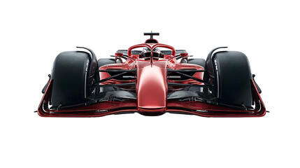 Naklejka premium Sleek red formula 1 racing car showcasing aerodynamic design