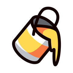 paint cans, wall paint doodle vector illustration, simple concept, isolated on white background