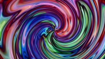 colorful swirling liquid vortex with neon marbled patterns and hypnotic motion, dynamic glossy gradients, looping spiral suitable for visualizers, projections, meditation and psychedelic background - Powered by Adobe