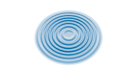Light Blue Ripples, a Dark Background water wave, isolated on white or transparent background, AI