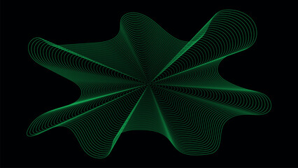 Neon Gradient Wave Line Abstract Shape, Futuristic Tech Flow Background