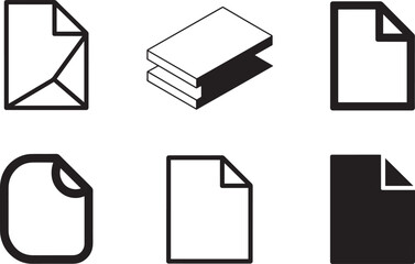 Various document file vector icons representing paperwork organization data management and archiving symbols.