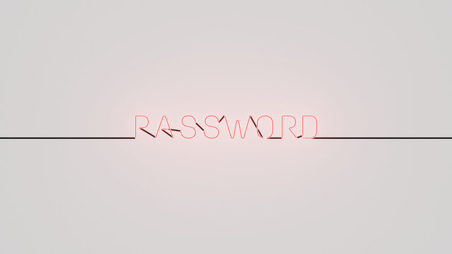 Password ne&oacute;n rojo alfa.